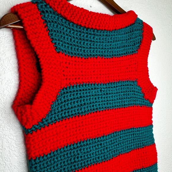 Ugly Christmas Sweater Dress 🎄 🤶 Handmade crocheted dress (see Measurements) - Picture 4 of 11